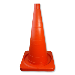 Конус дорожный h=510мм, без полос, мягкий, квадратное основание