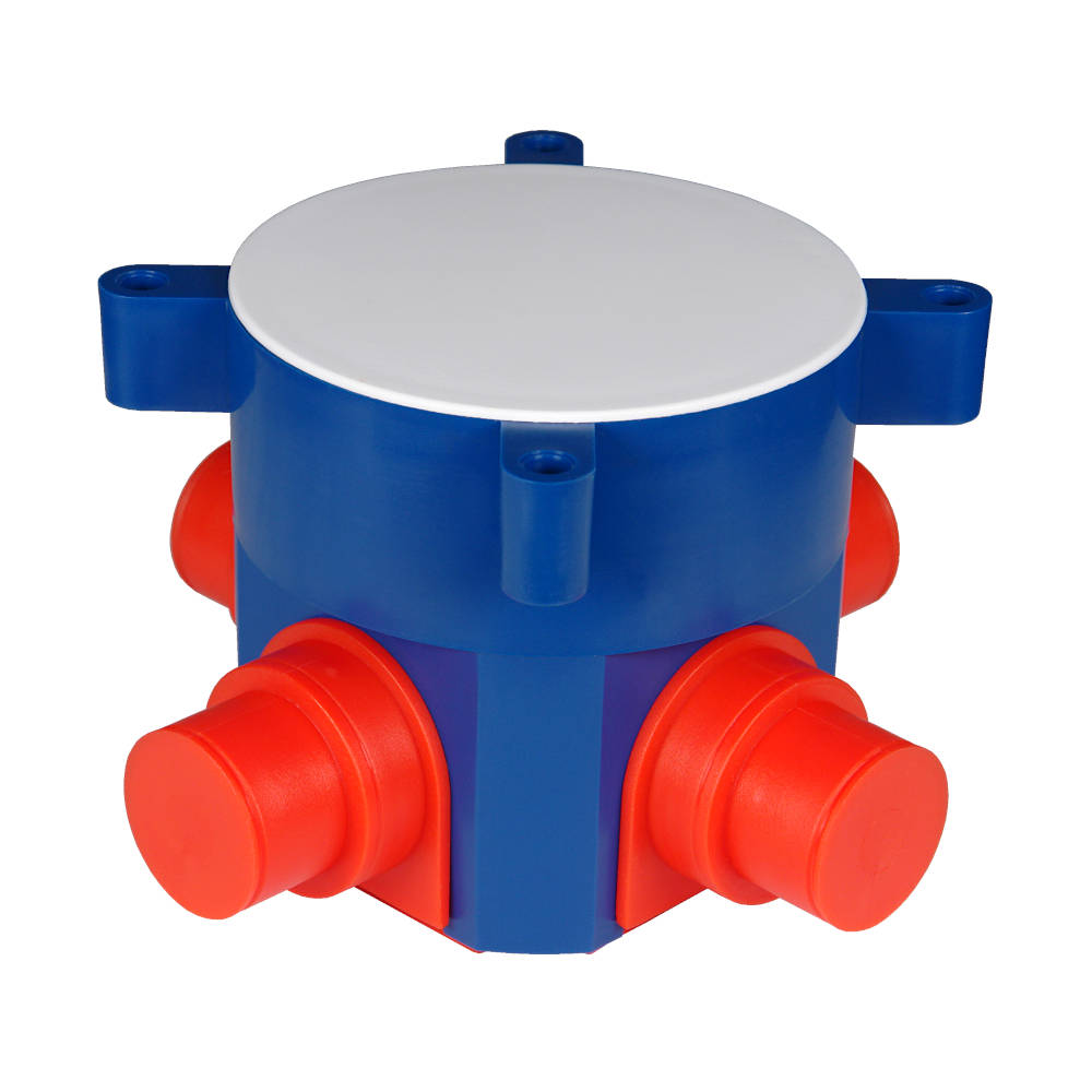 10135 Тусо Коробка установочная D=70мм, H=72мм для заливки в бетон, синяя