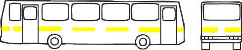 Схемы оклейки светоотражающей пленкой автобуса